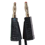 4mm Stackable Banana Plug Leads Black